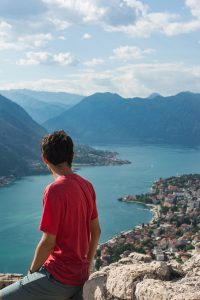View from the top of the Castle of San Giovanni in Kotor Montenegro