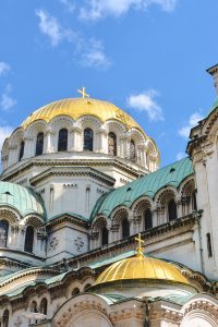 Rooftops of the AlexanderNevski Cathedral in Sofia Bulgaria