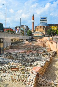 Ruins and Mosque near Serdika in Sofia Bulgaria