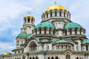 The beautiful Alexander Nevski Cathedral in Sofia Bulgaria