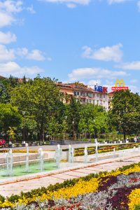 Garden near the NDK in Sofia Bulgaria