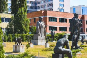 Various Statues at the Museum of Socialist Art in Sofia Bulgaria