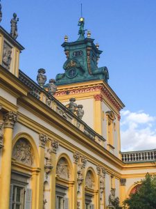 Details of the Wilanow Palace in Warsaw Poland