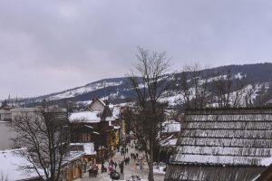 Beautiful winter scenery from our hotel room in Zakopane Poland