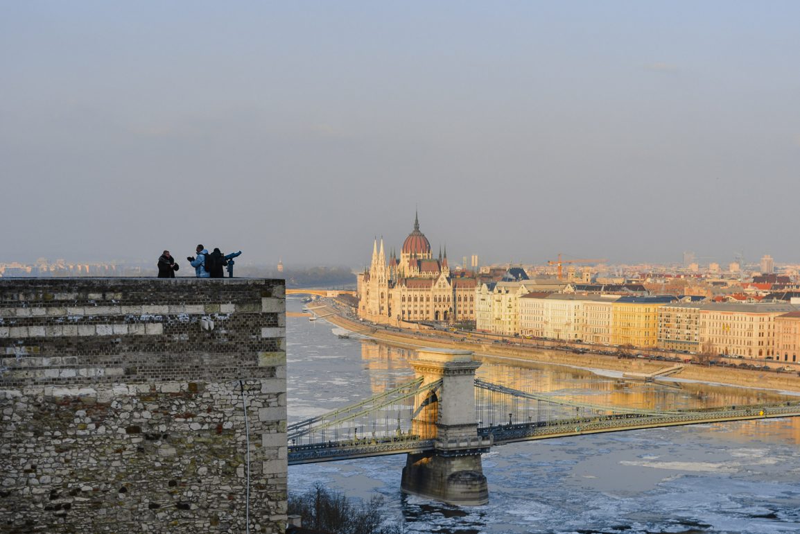 View from the Buda Castle to the Pest side in Hungary