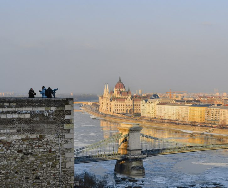View from the Buda Castle to the Pest side in Hungary