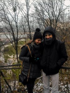 Us unable to keep a straight face in Kazimierz Dolny Poland