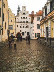 Historic Houses in Riga's Old Town in Latvia