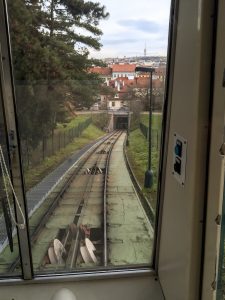 Prague funicular to the Petrin Park and Tower